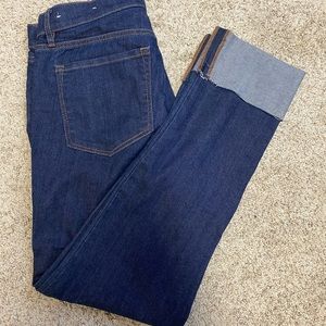 Loft Outlet cuffed cropped straight leg jeans